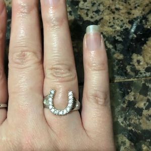 Jewelry - Sterling silver crystal horseshoe ring Jewelry - Sterling silver crystal horseshoe ring